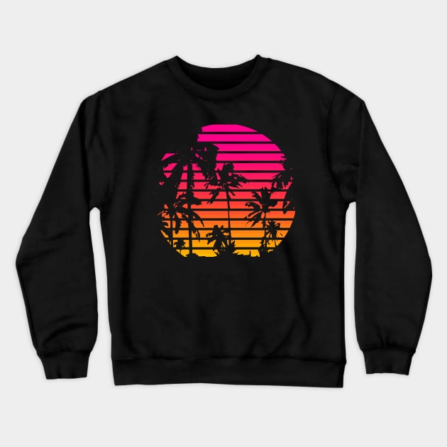 80s Sunset Crewneck Sweatshirt by Nerd_art